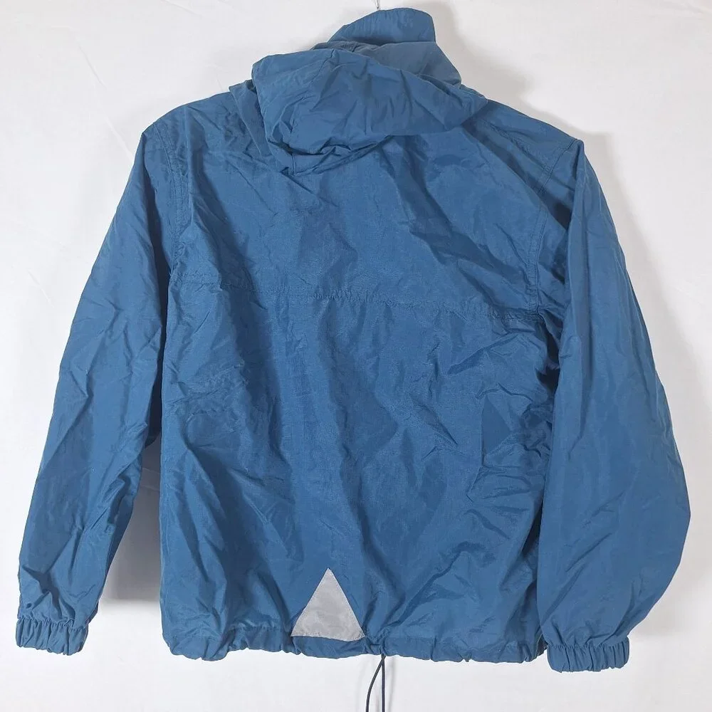 Vintage LL Bean Full Zip Nylon Blue Jacket Kids size Large 14-15